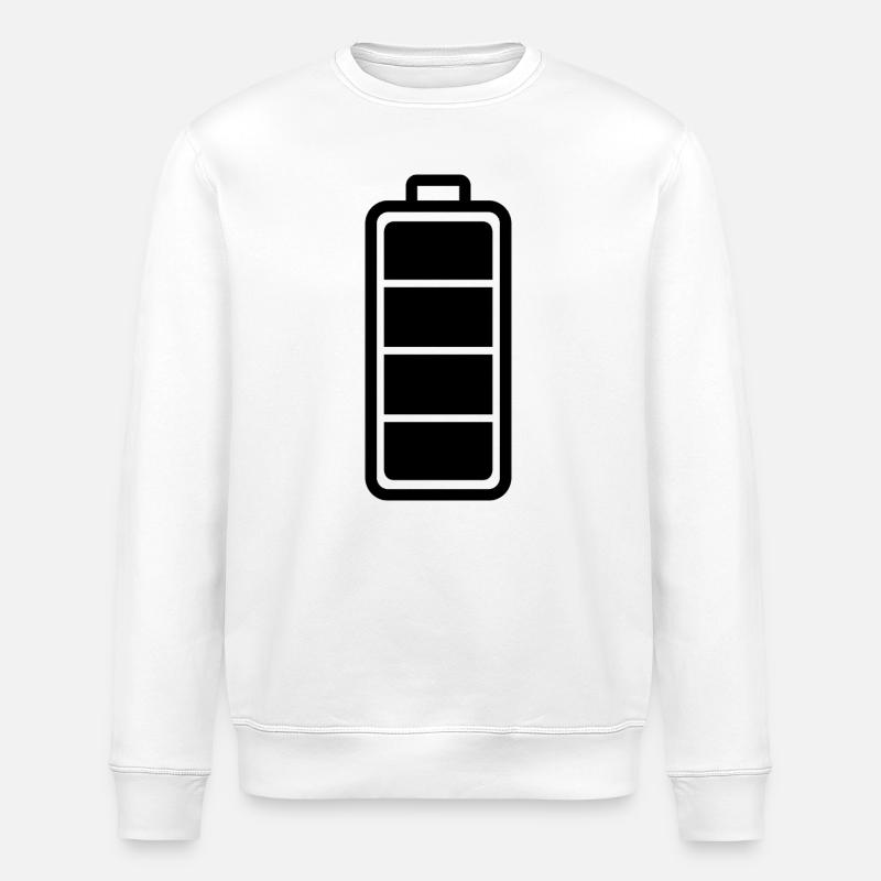 batterie faible - Sweat bio ROLLER Stanley/Stella Unisexe - blanc
