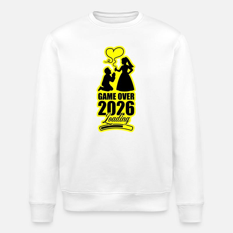 Game Over 2026 Wedding - Stanley/Stella ROLLER Unisex Organic Sweatshirt - white