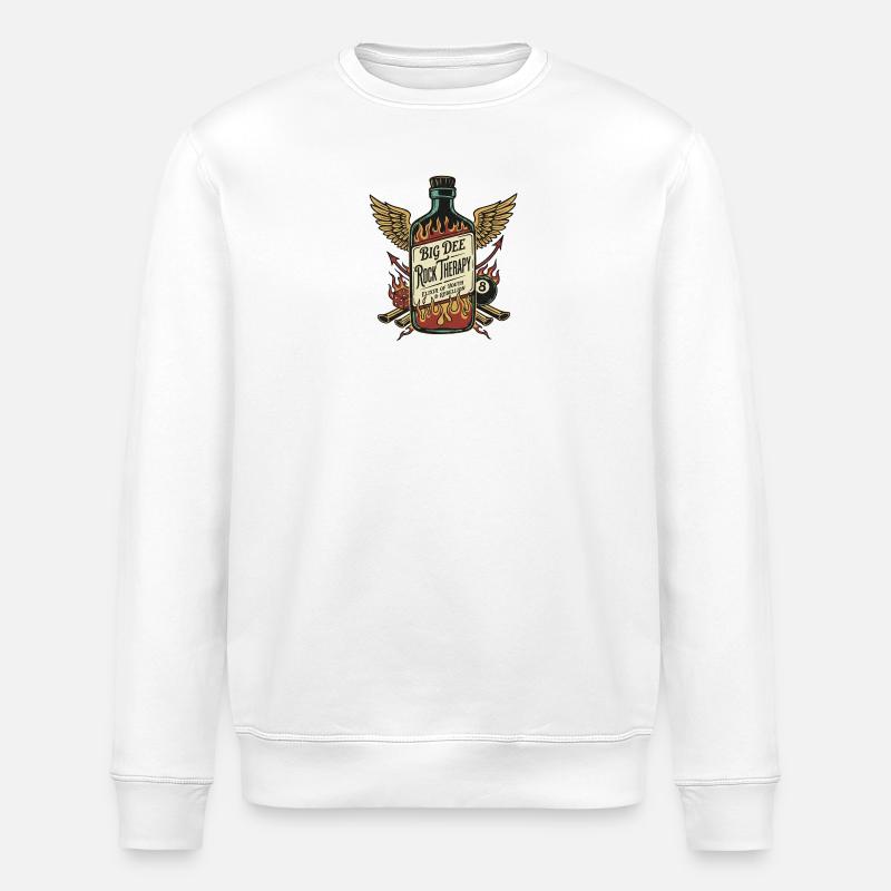 Rockabilly  Rock Therapy Rock'nRoll - Stanley/Stella Unisex Bio-Sweatshirt ROLLER - Weiß