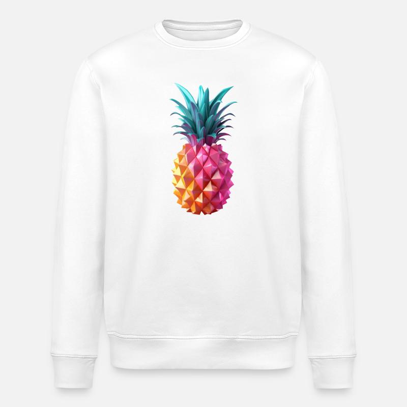 Pineapple - Stanley/Stella ROLLER Unisex Organic Sweatshirt - white