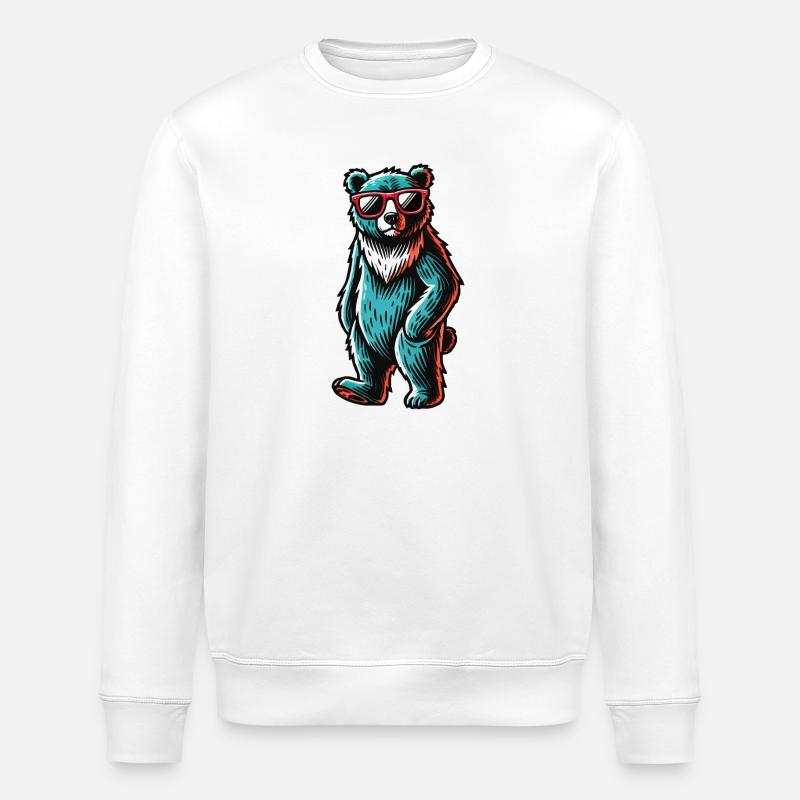Bear cool - Stanley/Stella ROLLER Unisex Organic Sweatshirt - white