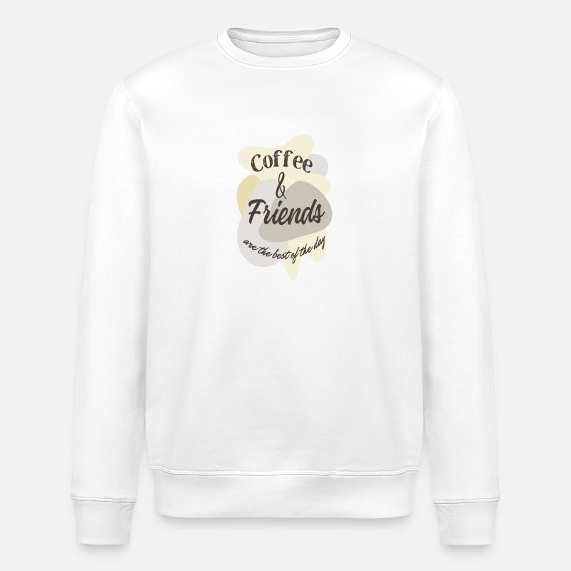 Café et amis - Sweat bio ROLLER Stanley/Stella Unisexe - blanc