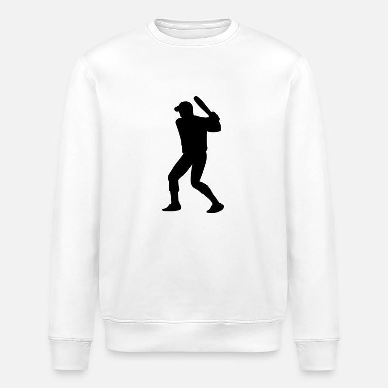 Baseball Player - Stanley/Stella ROLLER Unisex Organic Sweatshirt - white