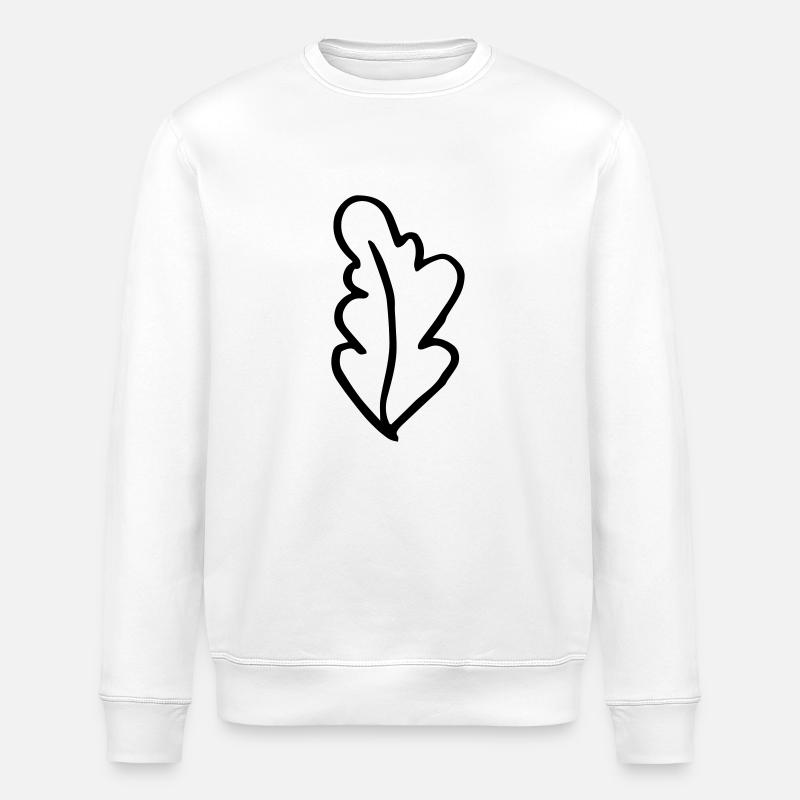 Blatt Eichenblatt - Stanley/Stella Unisex Bio-Sweatshirt ROLLER - Weiß