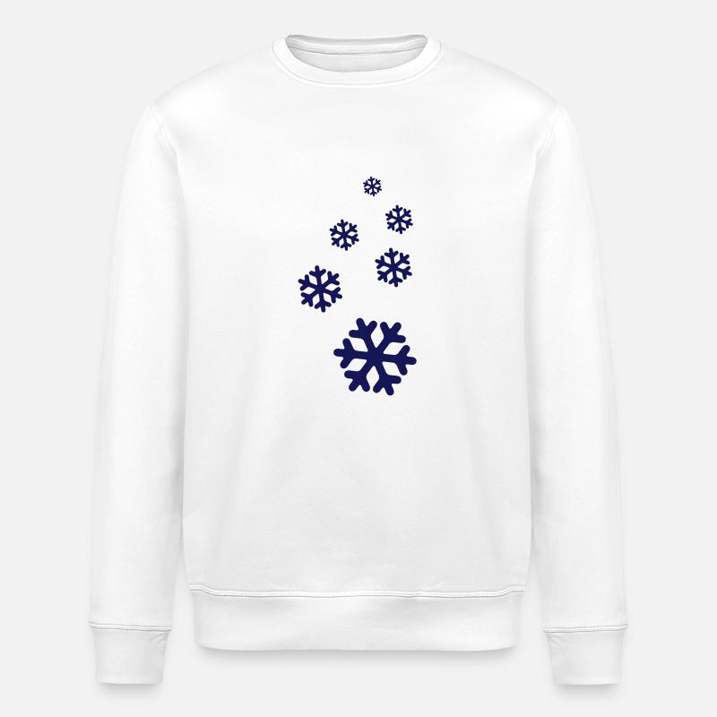 Schneeflocken - Stanley/Stella Unisex Bio-Sweatshirt ROLLER - Weiß