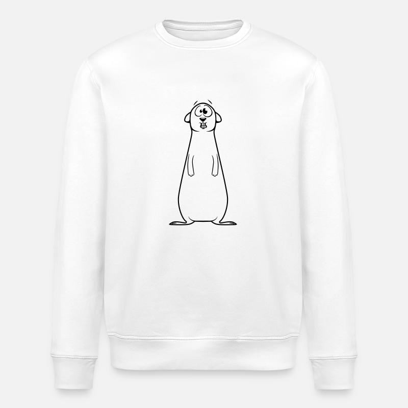 Suricates maladroit drôle - Sweat bio ROLLER Stanley/Stella Unisexe - blanc