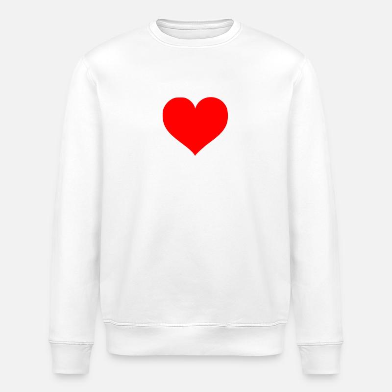 herz - Stanley/Stella Unisex Bio-Sweatshirt ROLLER - Weiß