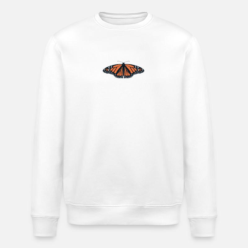 Papillons : Le papillon monarque - Sweat bio ROLLER Stanley/Stella Unisexe - blanc