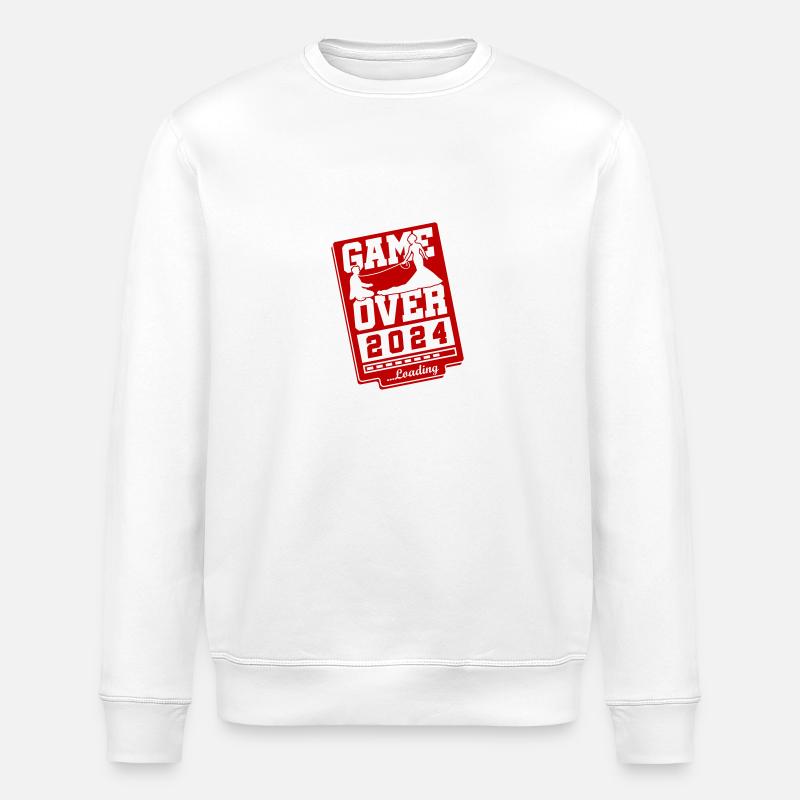 Hochzeit Loading 2024 Game Over - Stanley/Stella Unisex Bio-Sweatshirt ROLLER - Weiß