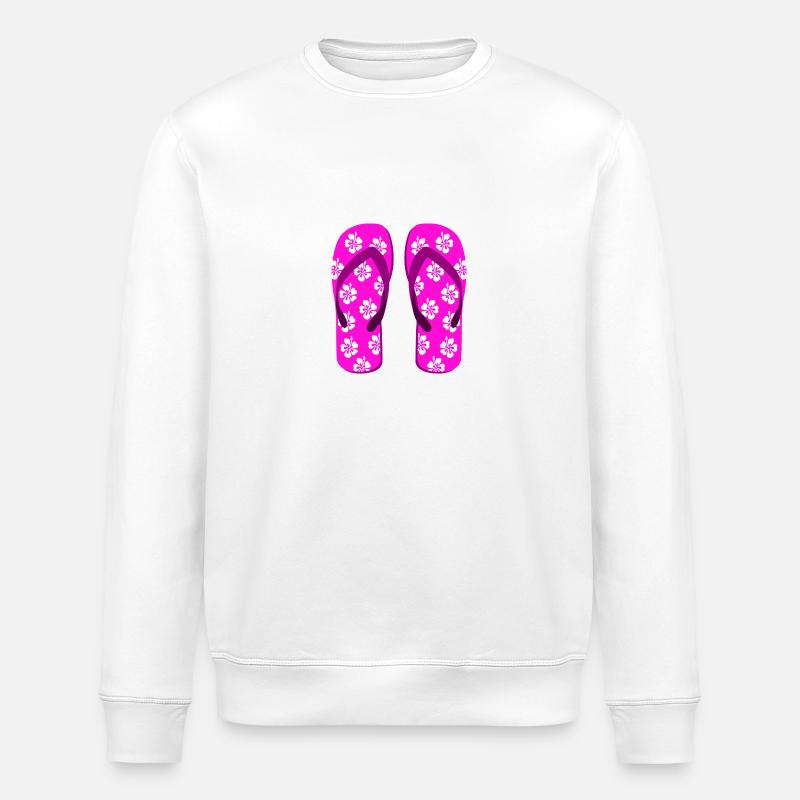 flip flops - Stanley/Stella ROLLER Unisex Organic Sweatshirt - white
