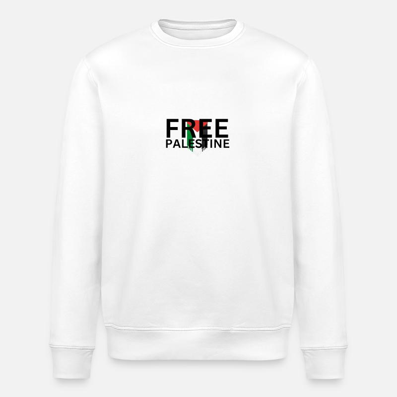 Free Palestine - Stanley/Stella Unisex Bio-Sweatshirt ROLLER - Weiß
