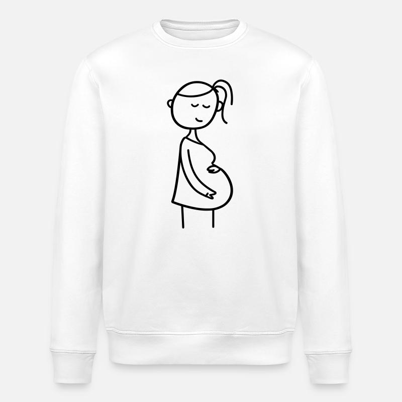 Schwangere - Stanley/Stella Unisex Bio-Sweatshirt ROLLER - Weiß