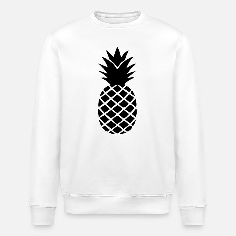 Ananas-Silhouette – Tropisches Statement-Design - Stanley/Stella Unisex Bio-Sweatshirt ROLLER - Weiß