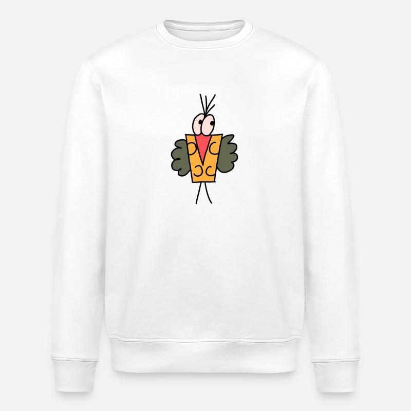 Schobbti Gelb - Stanley/Stella Unisex Bio-Sweatshirt ROLLER - Weiß