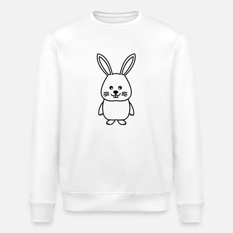 Bunny Comic - Stanley/Stella ROLLER Unisex Organic Sweatshirt - white