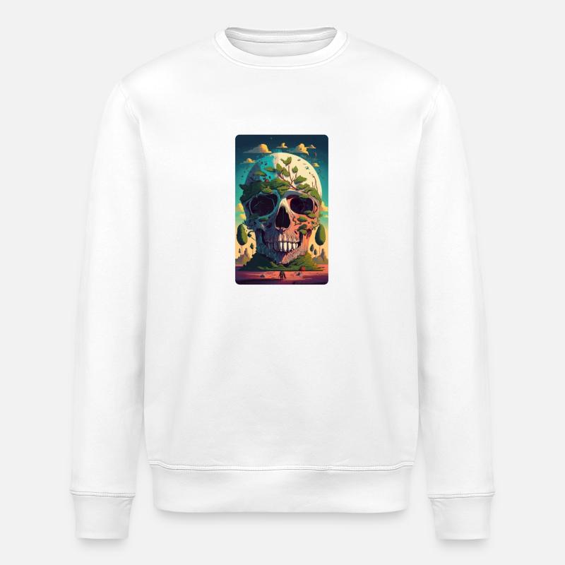 Giant Skull - Stanley/Stella Unisex Bio-Sweatshirt ROLLER - Weiß
