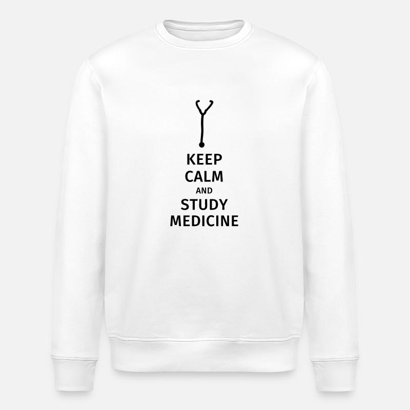 keep calm and study medicine - Stanley/Stella Unisex Bio-Sweatshirt ROLLER - Weiß