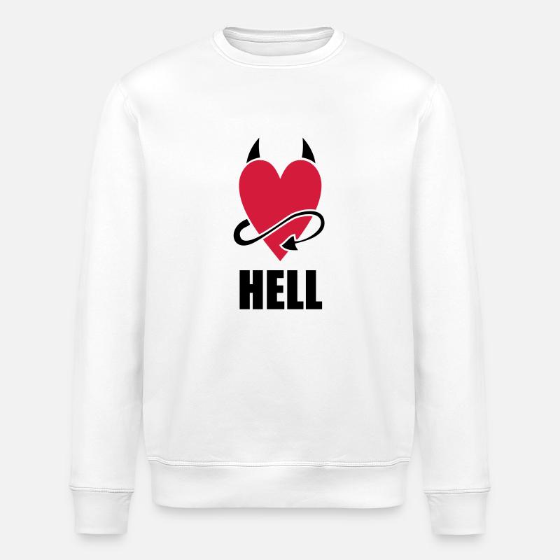 Heart Hell - Sweat bio ROLLER Stanley/Stella Unisexe - blanc