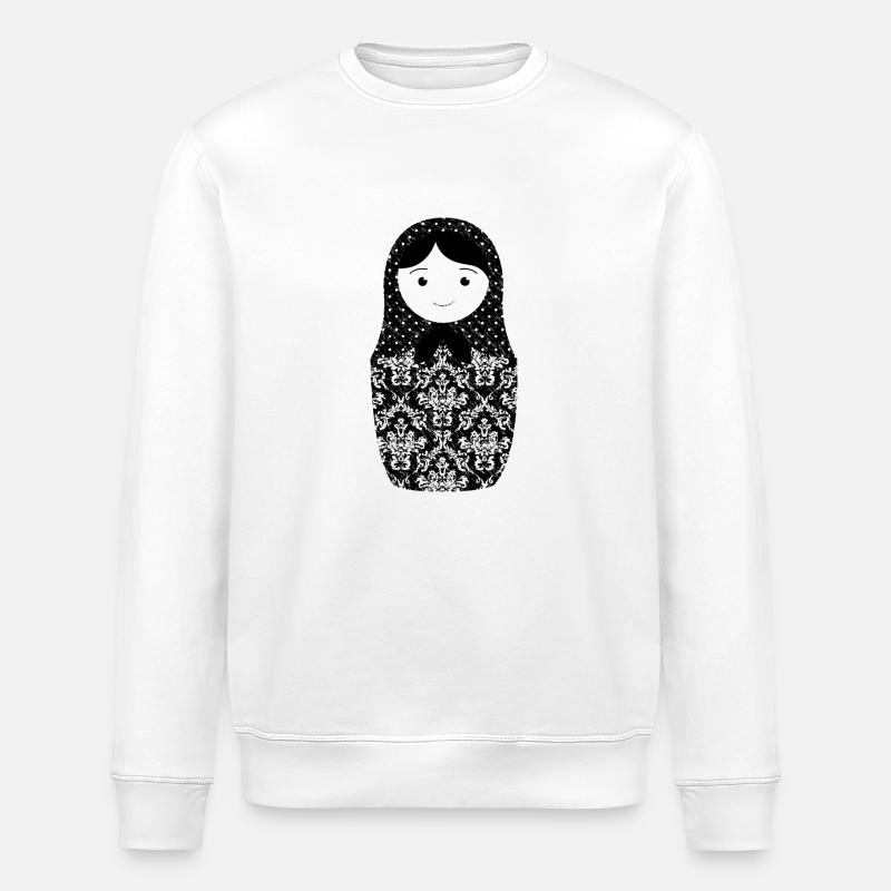 Matroschka bw - Stanley/Stella Unisex Bio-Sweatshirt ROLLER - Weiß
