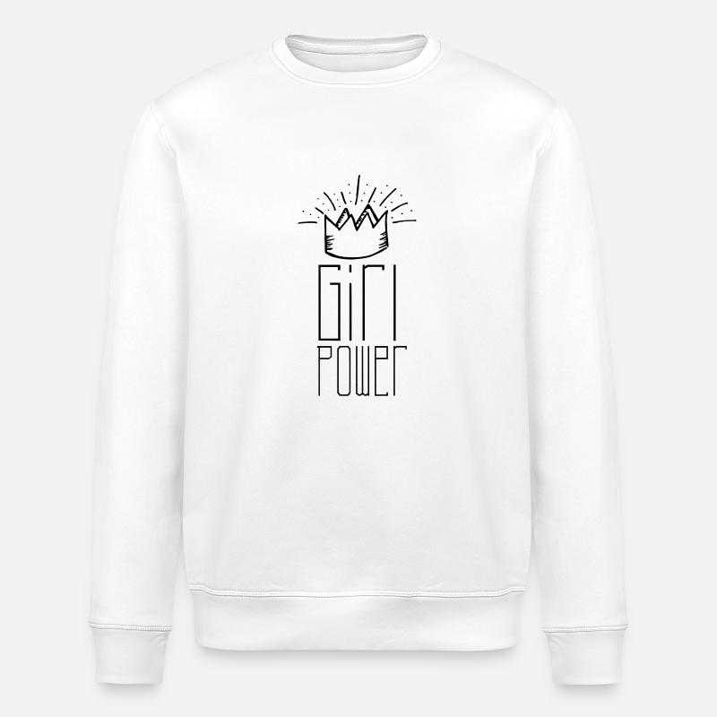 Girls power - Stanley/Stella Unisex Bio-Sweatshirt ROLLER - Weiß