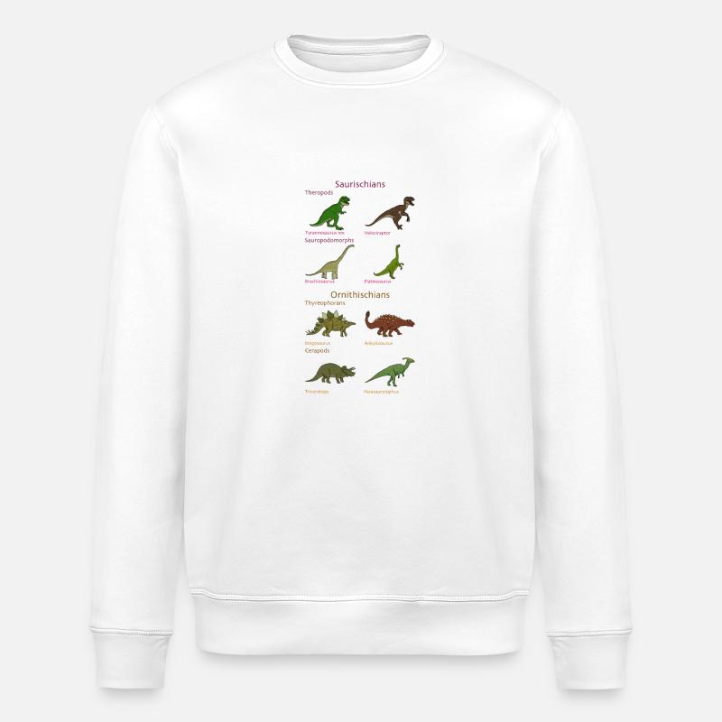 Dinosaur Classification - Stanley/Stella ROLLER Unisex Organic Sweatshirt - white