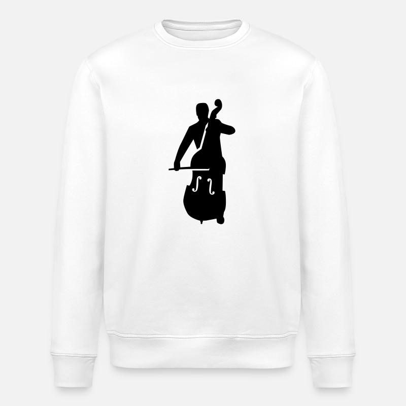Contrabass - Stanley/Stella ROLLER Unisex Organic Sweatshirt - white