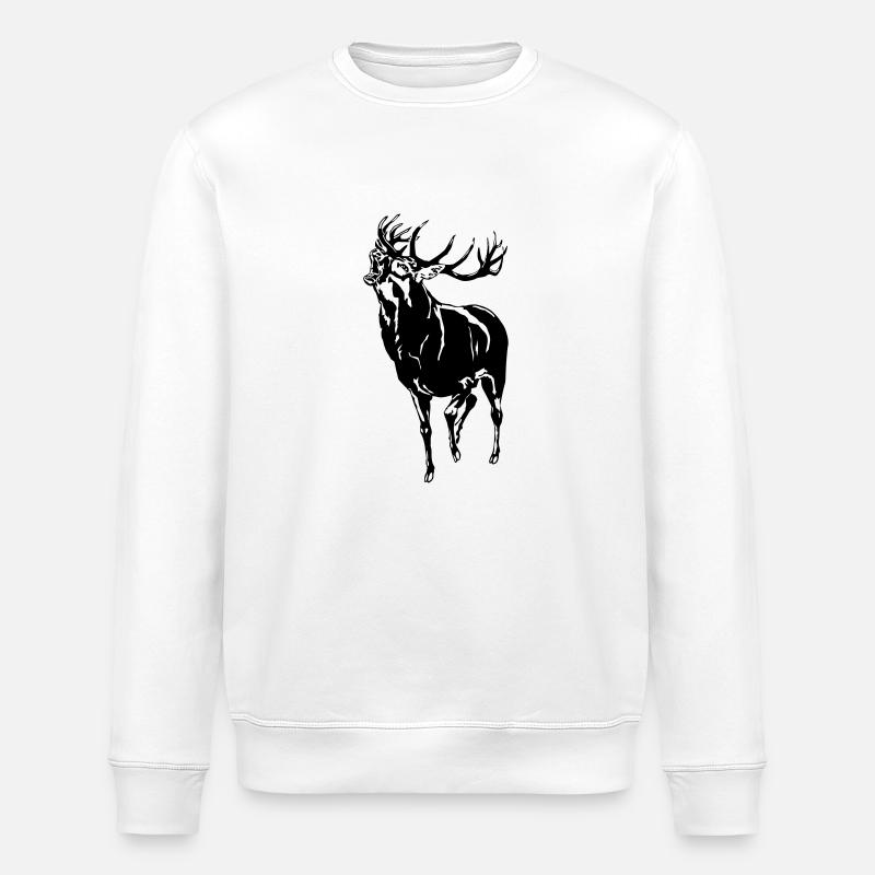 Deer - Stanley/Stella ROLLER Unisex Organic Sweatshirt - white