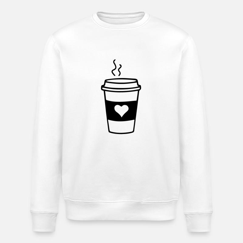 Kaffeebecher Liebe - Stanley/Stella Unisex Bio-Sweatshirt ROLLER - Weiß