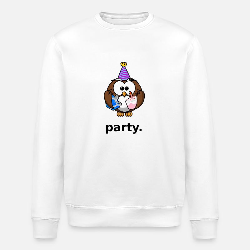 Party Eule - Sweat bio ROLLER Stanley/Stella Unisexe - blanc
