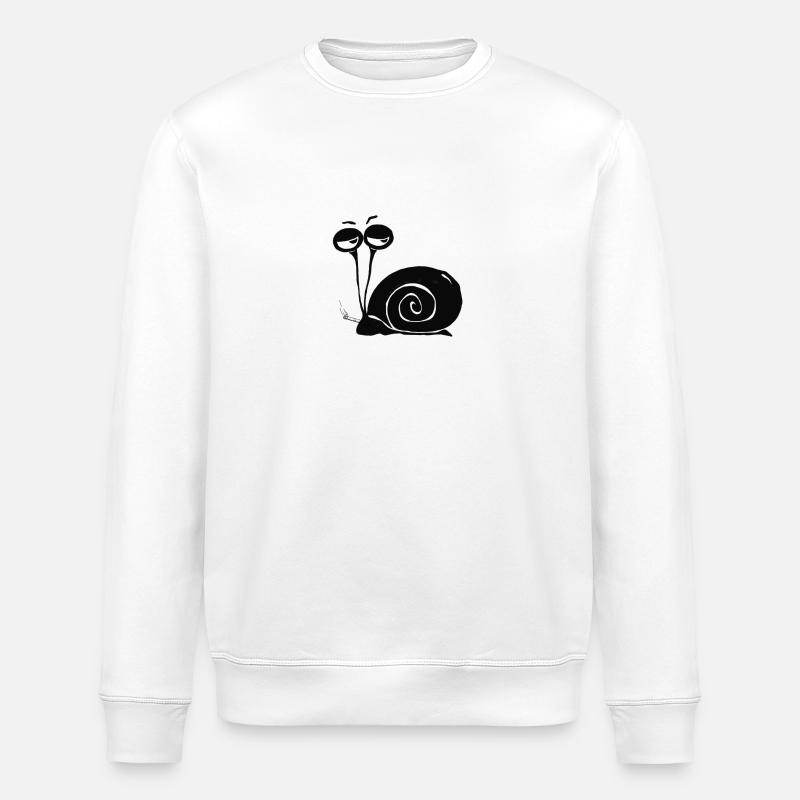 Join smokes a join - Stanley/Stella ROLLER Unisex Organic Sweatshirt - white