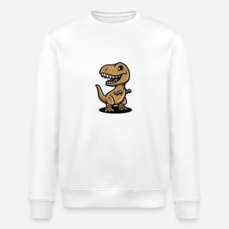 Bande dessinée Dinosaure T-Rex - Sweat bio ROLLER Stanley/Stella Unisexe - blanc
