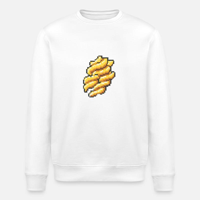 Noodles Pasta Pixel Gamer - Stanley/Stella ROLLER Unisex Organic Sweatshirt - white