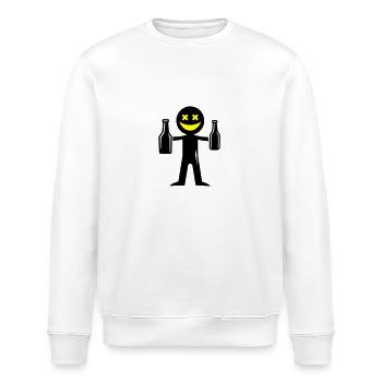 Bière Stick Figure - Sweat bio ROLLER Stanley/Stella Unisexe - blanc - Devant - Nik (191cm)