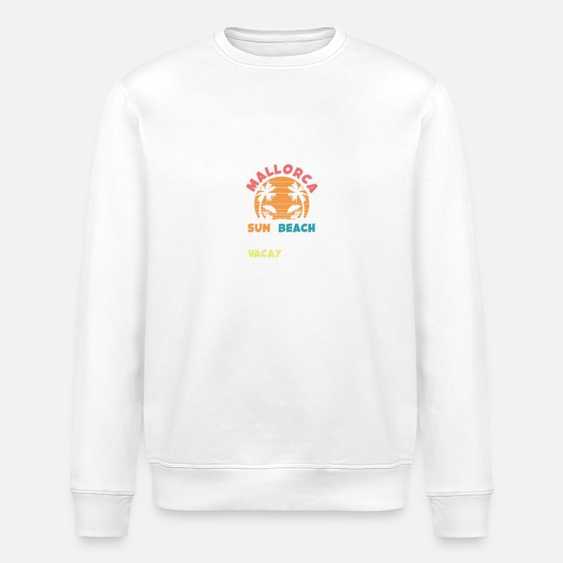 Mallorca Summer Vibes - Stanley/Stella ROLLER Unisex Organic Sweatshirt - white