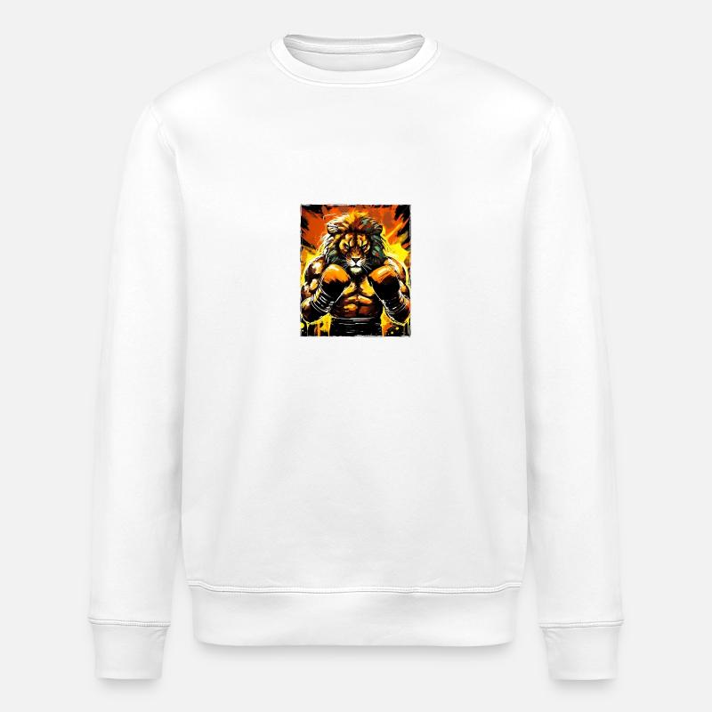 Boxe boxeur Lion - Sweat bio ROLLER Stanley/Stella Unisexe - blanc