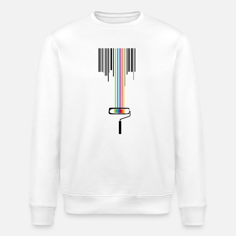 Farbrolle mit Strichcode - Stanley/Stella Unisex Bio-Sweatshirt ROLLER - Weiß