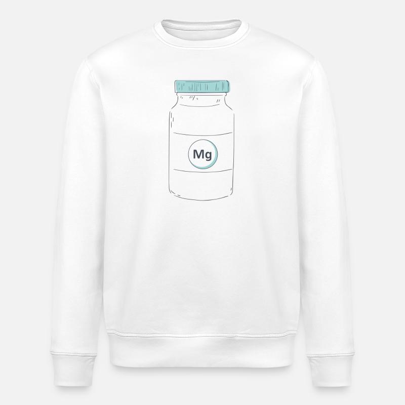 Nahrungsergänzung Magnesium Protein - Stanley/Stella Unisex Bio-Sweatshirt ROLLER - Weiß