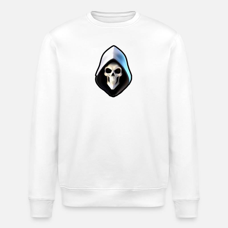 Crâne en robe à capuche - Sweat bio ROLLER Stanley/Stella Unisexe - blanc