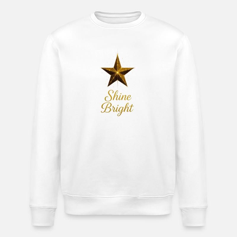 Éclat de l’étoile dorée - Sweat bio ROLLER Stanley/Stella Unisexe - blanc