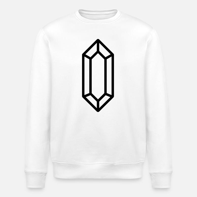 Quarzkristall - Stanley/Stella Unisex Bio-Sweatshirt ROLLER - Weiß