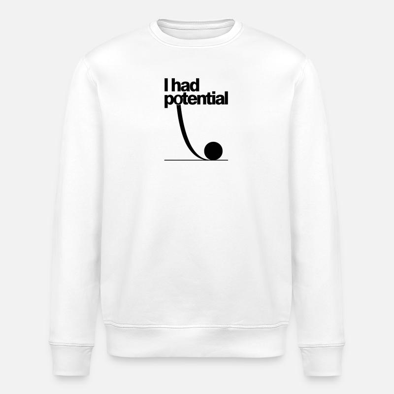 J’avais du potentiel : Potentiel Math Gag - Sweat bio ROLLER Stanley/Stella Unisexe - blanc