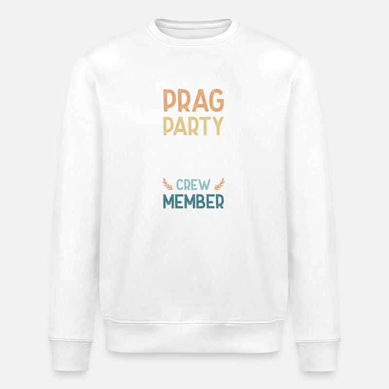 Prag Party Crew - Stanley/Stella Unisex Bio-Sweatshirt ROLLER - Weiß