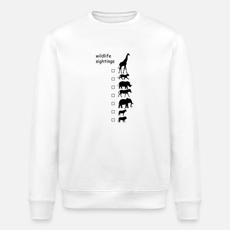 observations de la faune Afrique - Sweat bio ROLLER Stanley/Stella Unisexe - blanc