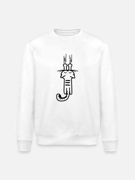 scratching kitty - cat - cats - - Stanley/Stella ROLLER Unisex Organic Sweatshirt - white