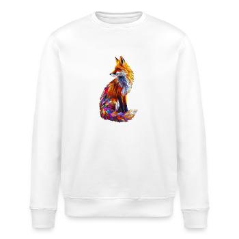 Geometrischer Fuchs Abstrakte Kunst Fuchs Tier - Stanley/Stella Unisex Bio-Sweatshirt ROLLER - Weiß - Vorne - Nik (191cm)