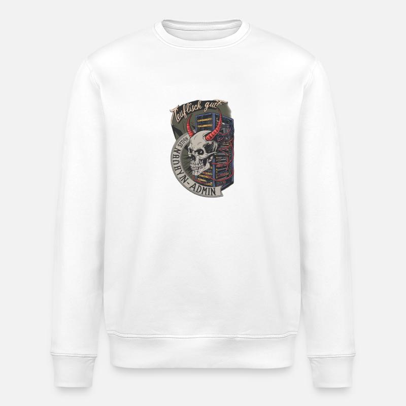 Devilishly good! - Stanley/Stella ROLLER Unisex Organic Sweatshirt - white