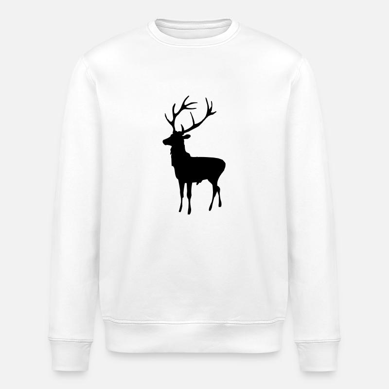 Deer - Stanley/Stella ROLLER Unisex Organic Sweatshirt - white