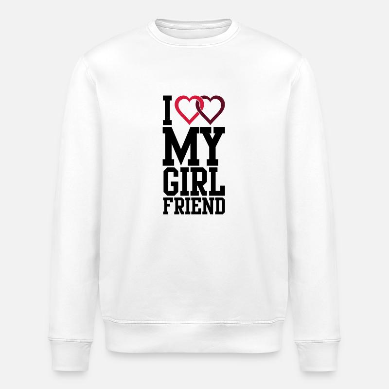 I love my Girlfriend - Sweat bio ROLLER Stanley/Stella Unisexe - blanc