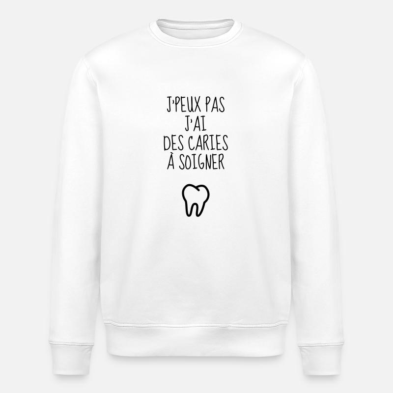 dentiste / dent / médecin / médecine - Sweat bio ROLLER Stanley/Stella Unisexe - blanc