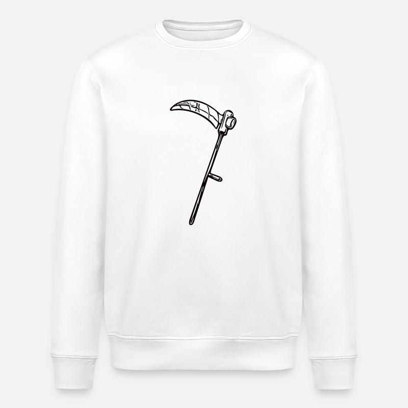 Sharp Scythe Vector - Stanley/Stella ROLLER Unisex Organic Sweatshirt - white